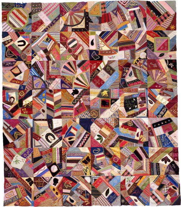 A highly geometric crazy quilt. This one reminds me of the cover of a 50s jazz album.