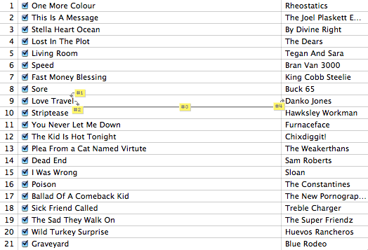 A table with thin rows